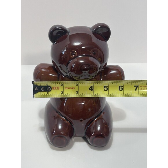 VTG Aramis 8" Brown Teddy Bear Cookie/Treat Jar Collectible Ceramic Container - Picture 9 of 10